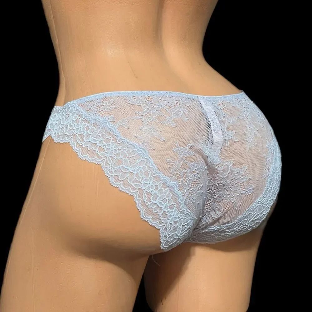 Victorias Secret Dream Angels Sheer Floral Lace Cheekini panty Pink Small